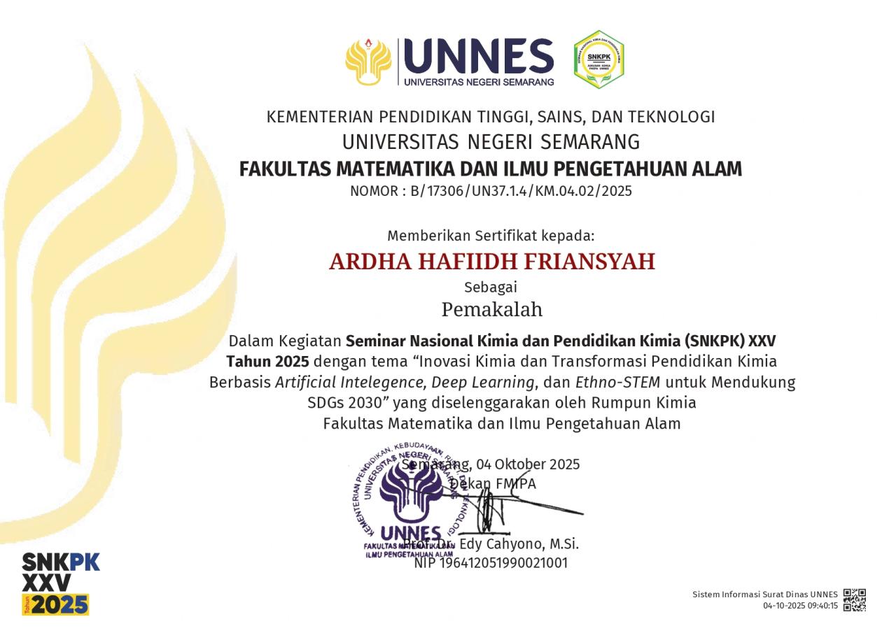Sertifikat Presenter Semnas